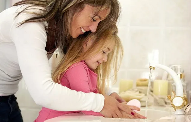 helyes kézmosás tanítása