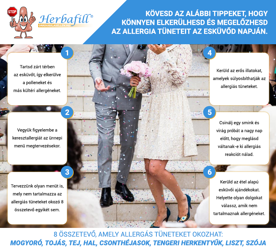 Infografika - Allergia az esküvőn