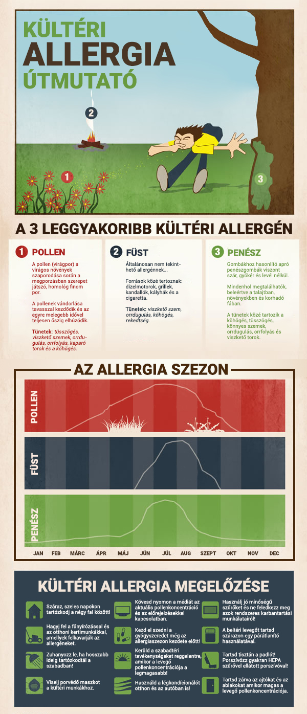 Infografika - Kültéri allergia útmutató
