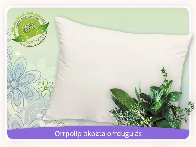 orrpolip okozta orrdugulás elleni párna
